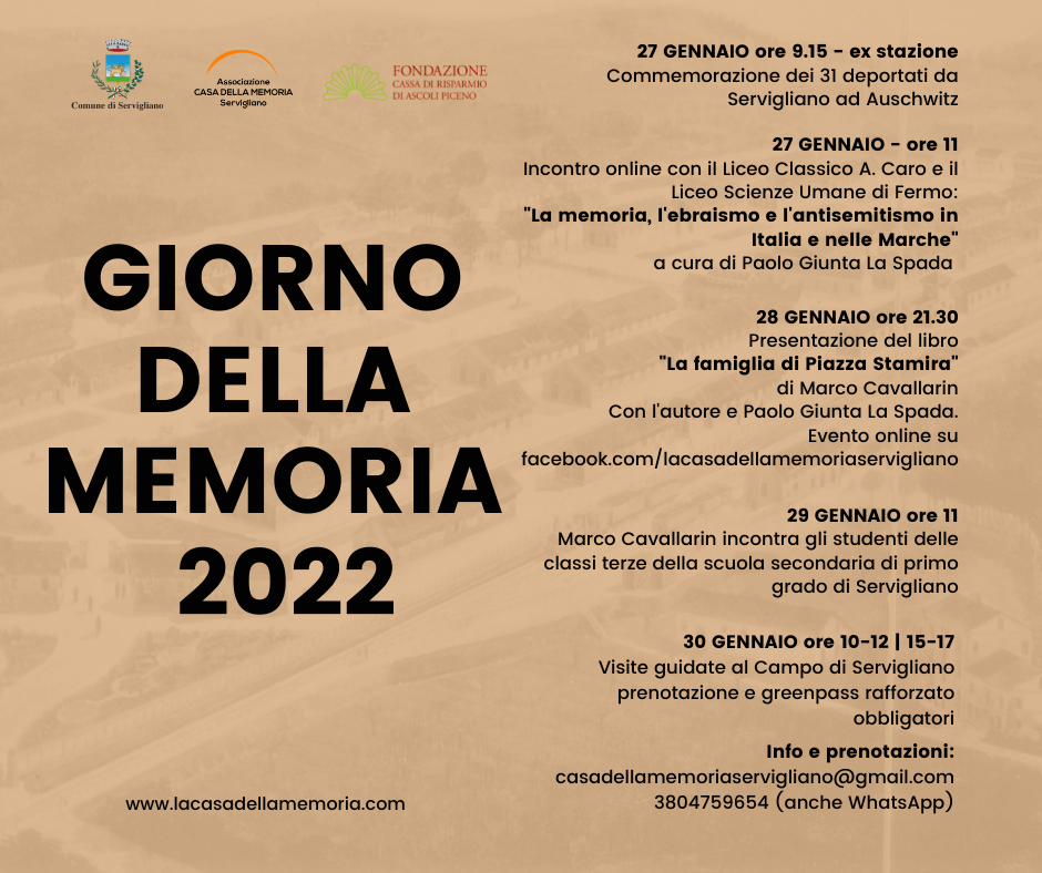 Programma Giorno della Memoria 2022